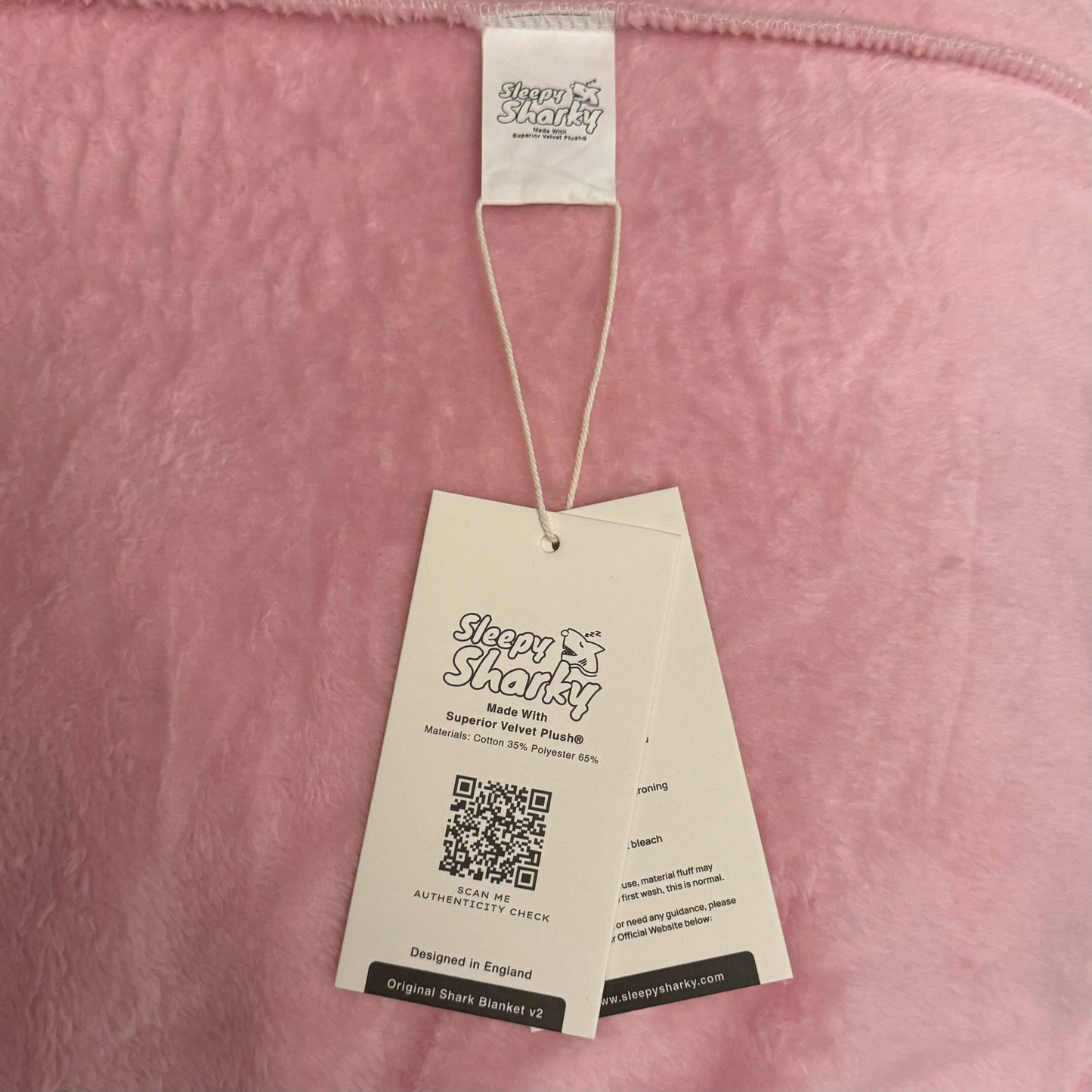 Shark Blanket Original Pink Sharkie Blankie Cozy Shark US Shark Blanket UK Shark Blanket AU Authentication Tags