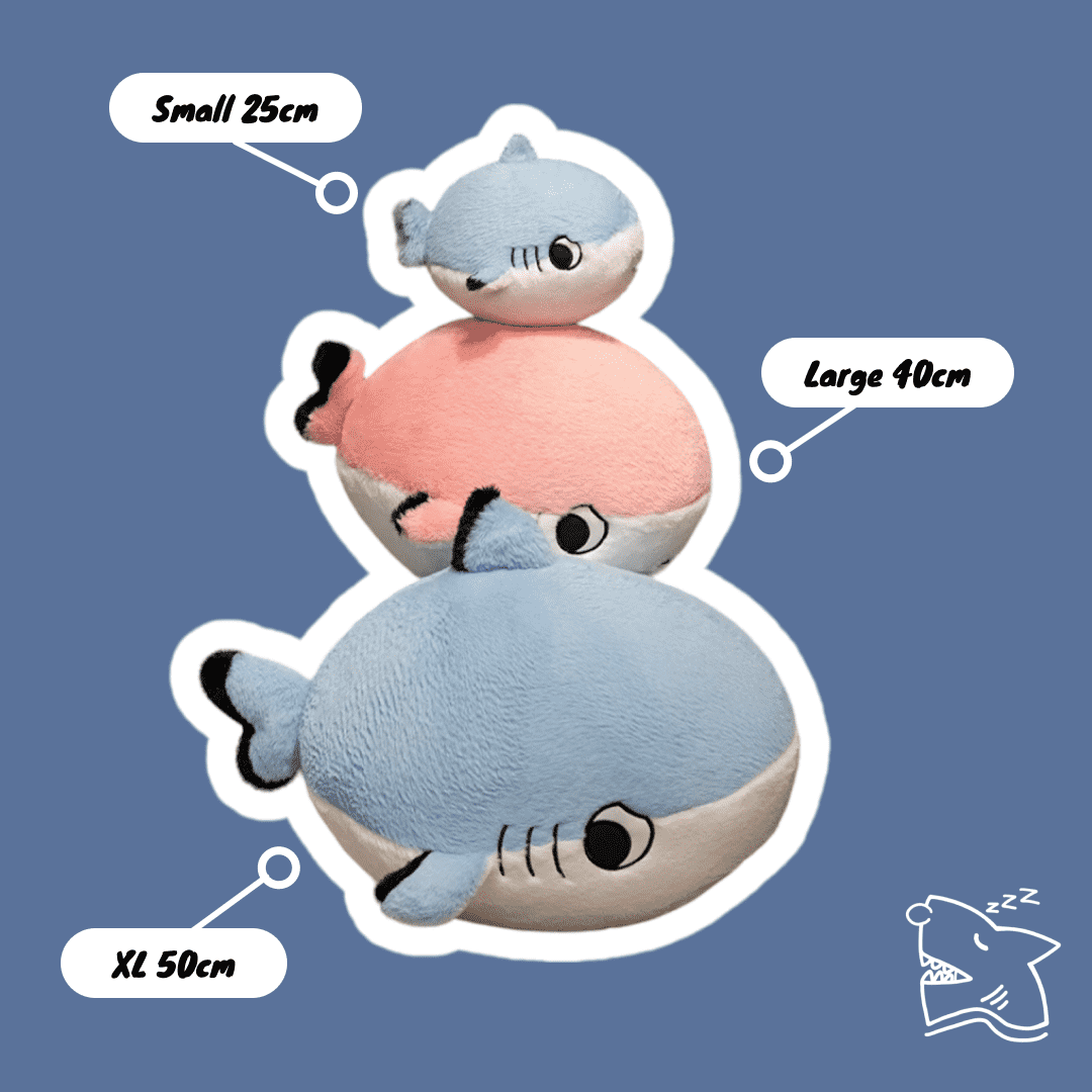 Shark Plushie Super Soft Cute & Cuddly Colors Blue or Pink, UK, USA, EU, AU, CA - Sleepy Sharky Shark Blanket