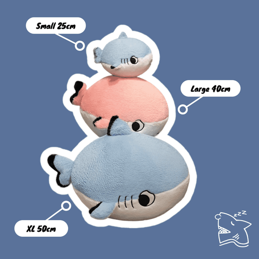 Shark Plushie Super Soft Cute & Cuddly Colors Blue or Pink, UK, USA, EU, AU, CA - Sleepy Sharky Shark Blanket