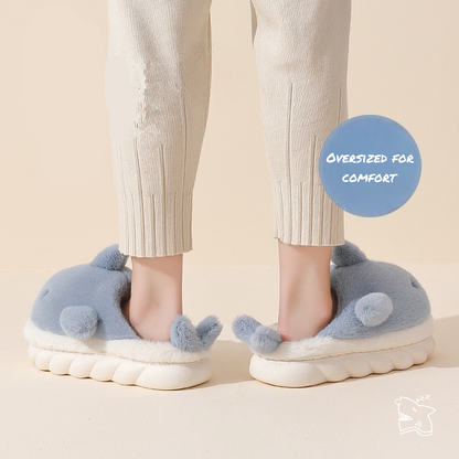 Sleepy Sharky Oversized Super Soft Shark Slippers