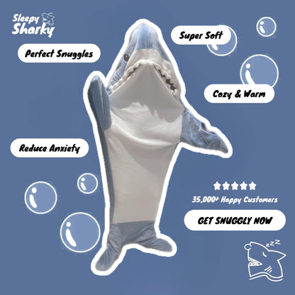 Shark Blanket Original Sleepy Sharky Original Shark Blanket Original & Authentic Shark Blankie Cozy & Comfy